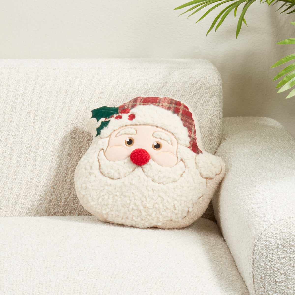 Santa Figure Filled Holiday Accent Pillow - View 2