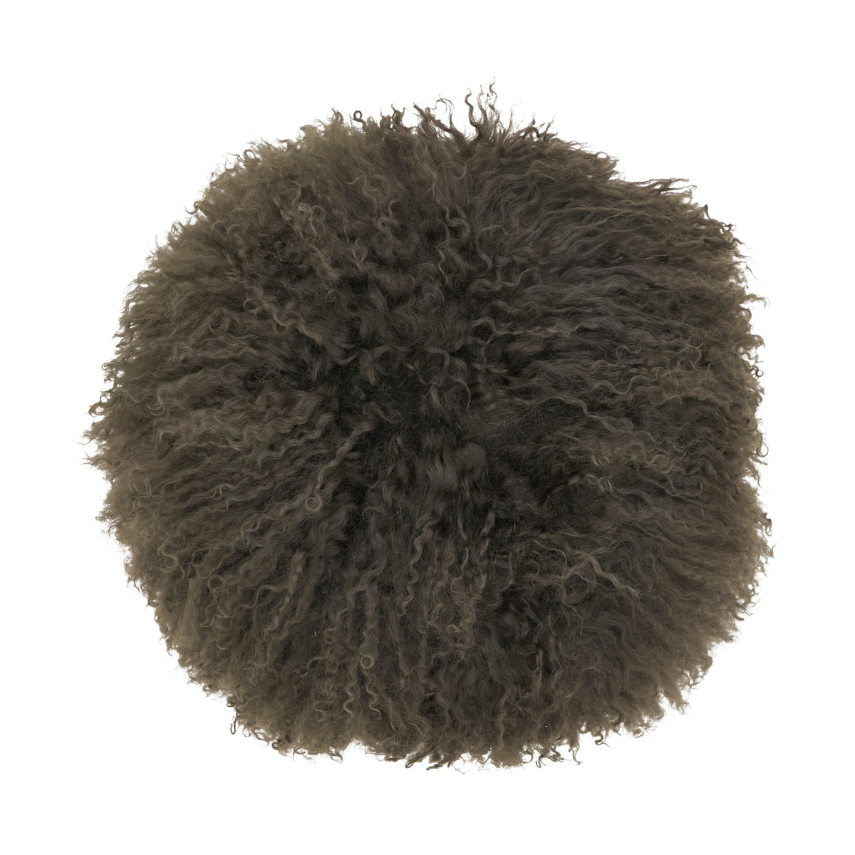 Curly Wool Accent Pillow with Polyester Fill