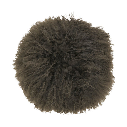 Curly Wool Accent Pillow with Polyester Fill