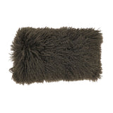 Curly Wool Accent Pillow with Polyester Fill