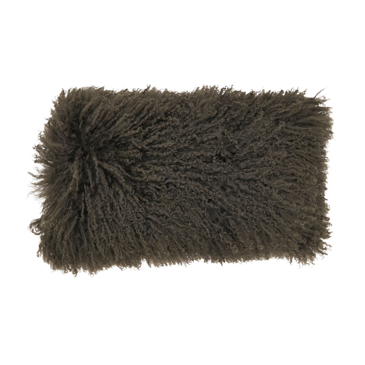 Curly Wool Accent Pillow with Polyester Fill