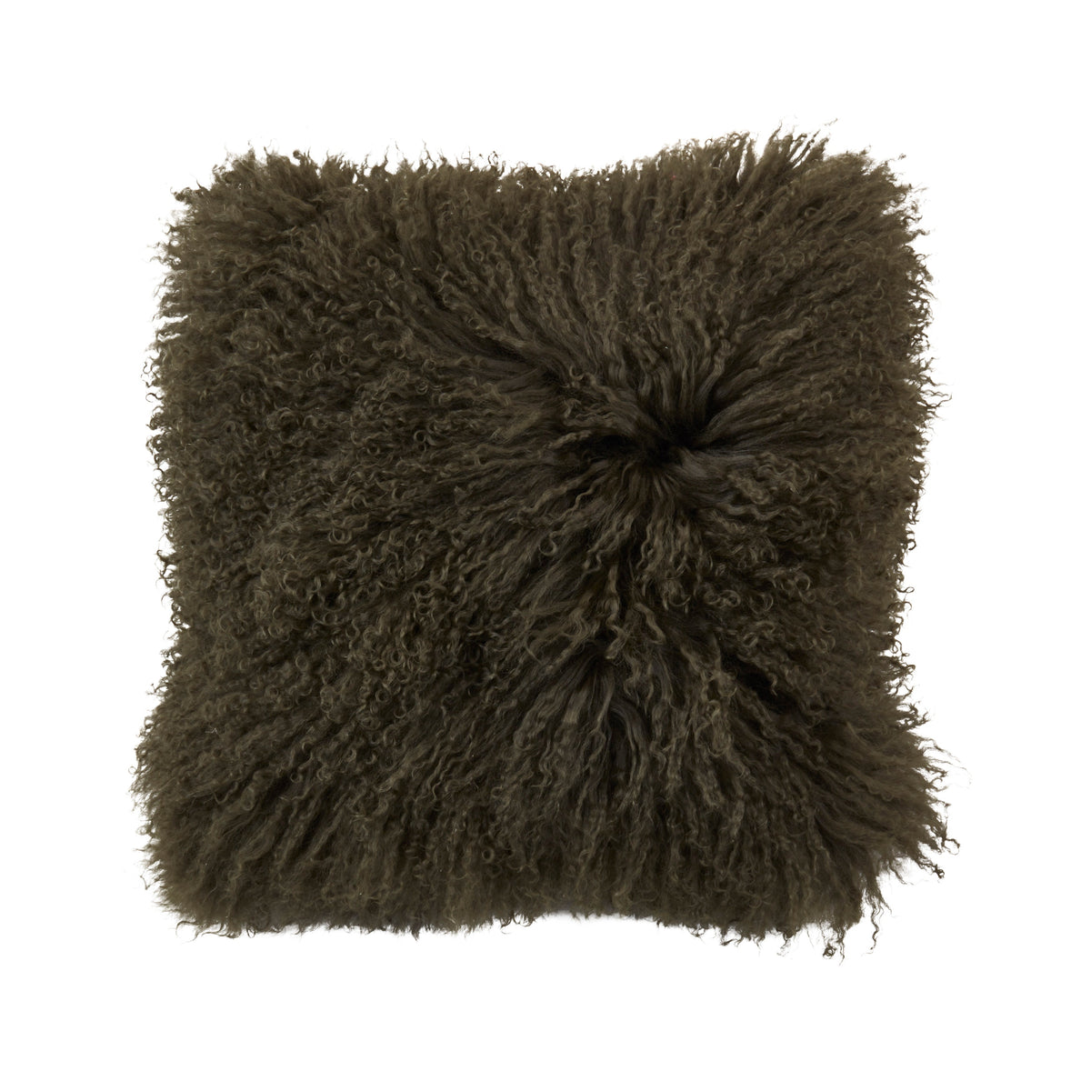 Curly Wool Accent Pillow with Polyester Fill - View 1