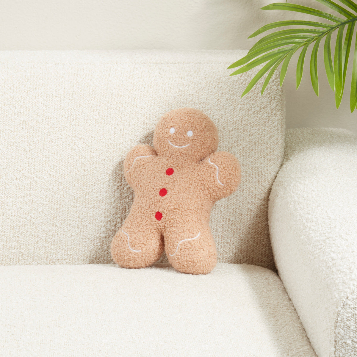 Gingerbread Character Filled Holiday Accent Pillow - View 2
