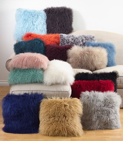 Curly Wool Accent Pillow with Polyester Fill - View 5