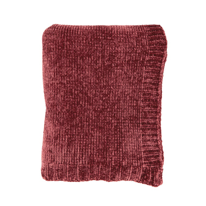 Chenille Knit Decorative Throw Blanket