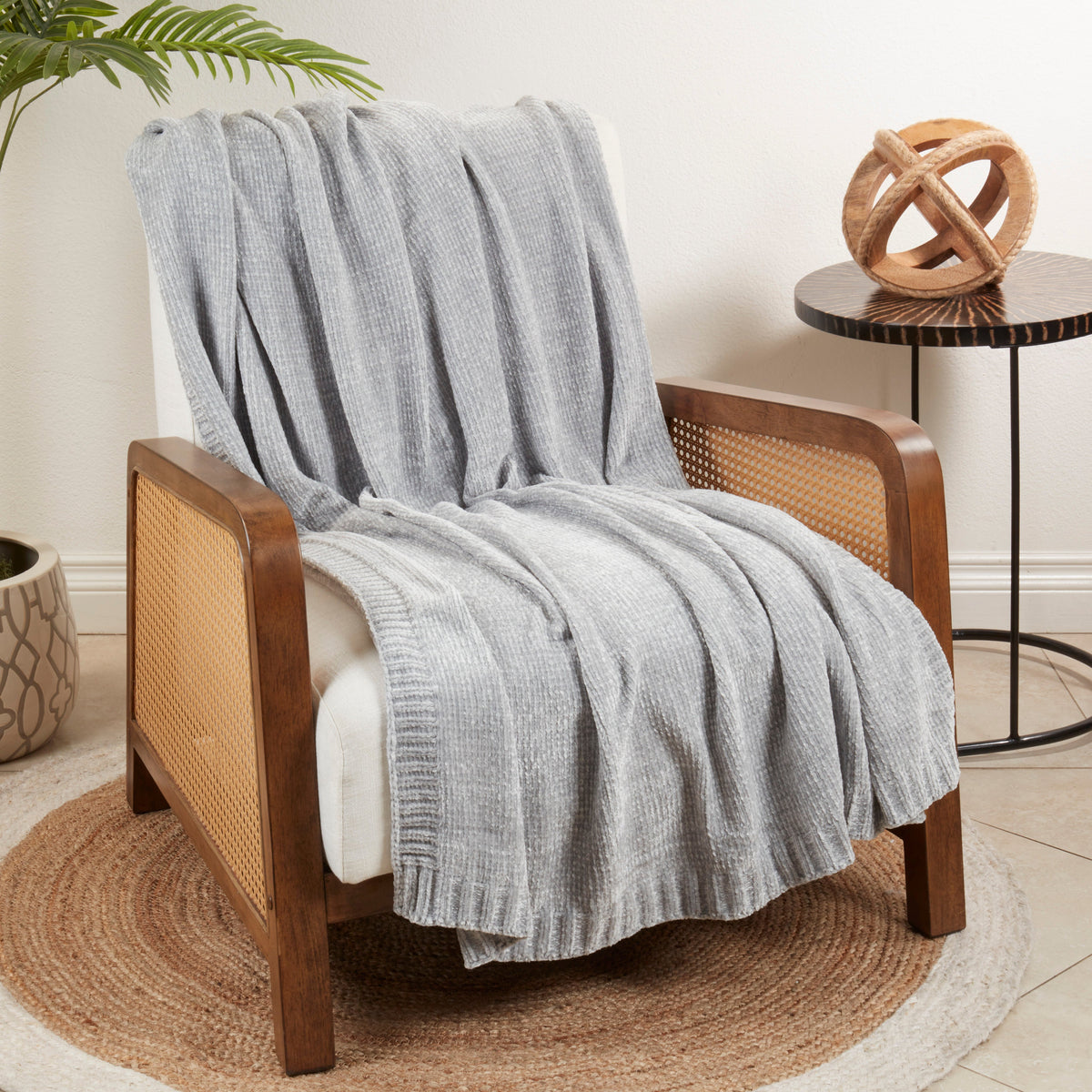 Chenille Knit Decorative Throw Blanket - View 12