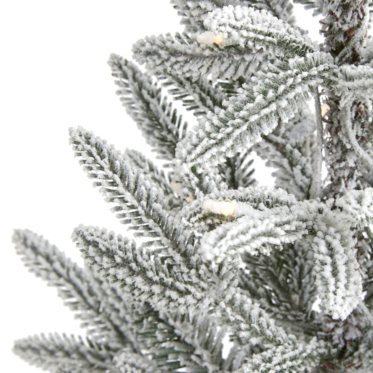 3-Foot Snow-Flocked Spruce Christmas Tree with 50 Clear LED Lights - View 3