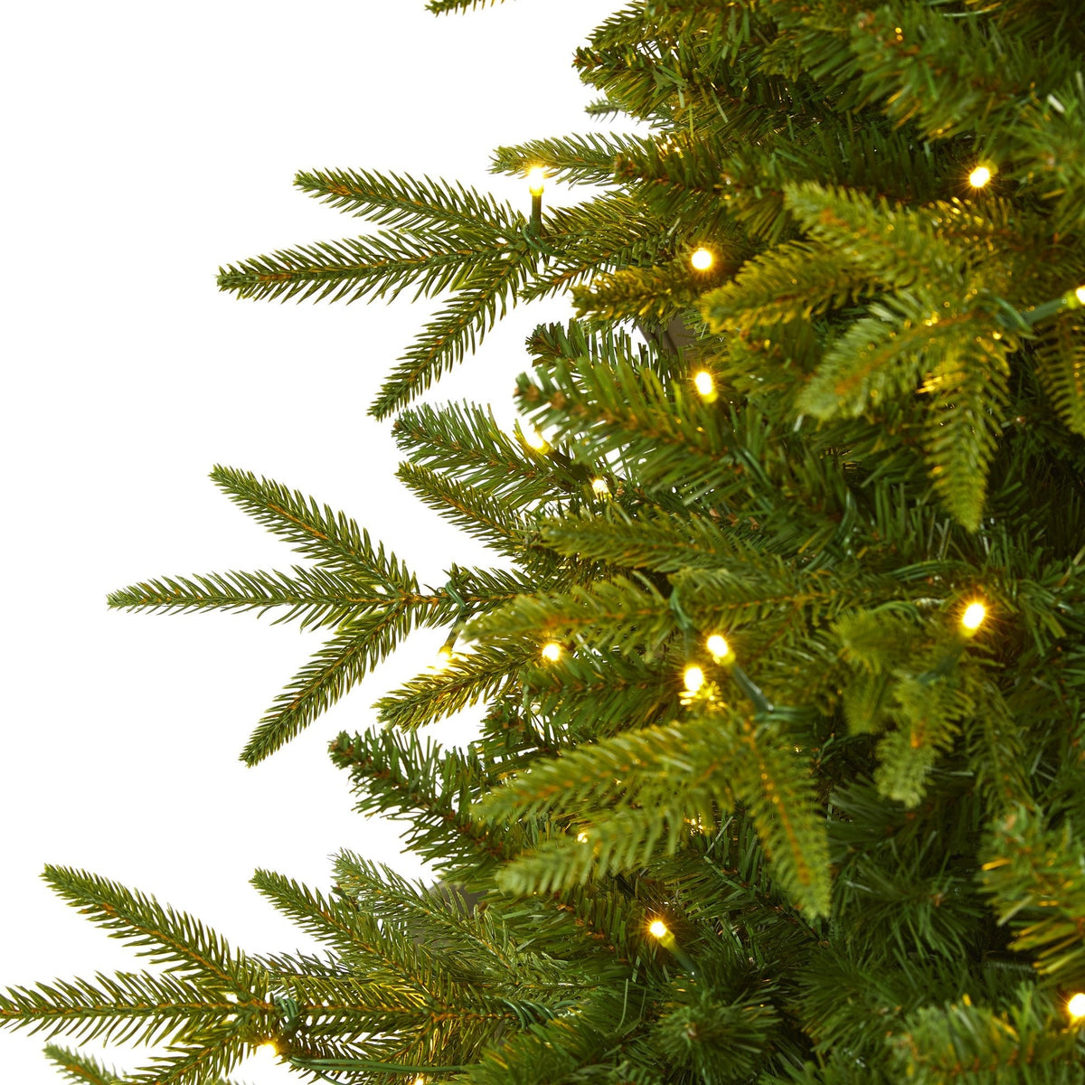 6-Foot Natural-Style Fir Christmas Tree with 350 Clear LED Lights - View 3
