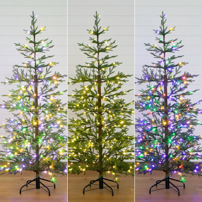 6-Foot Airy Fir Artificial Christmas Tree with 230 Color-Changing Lights - View 4