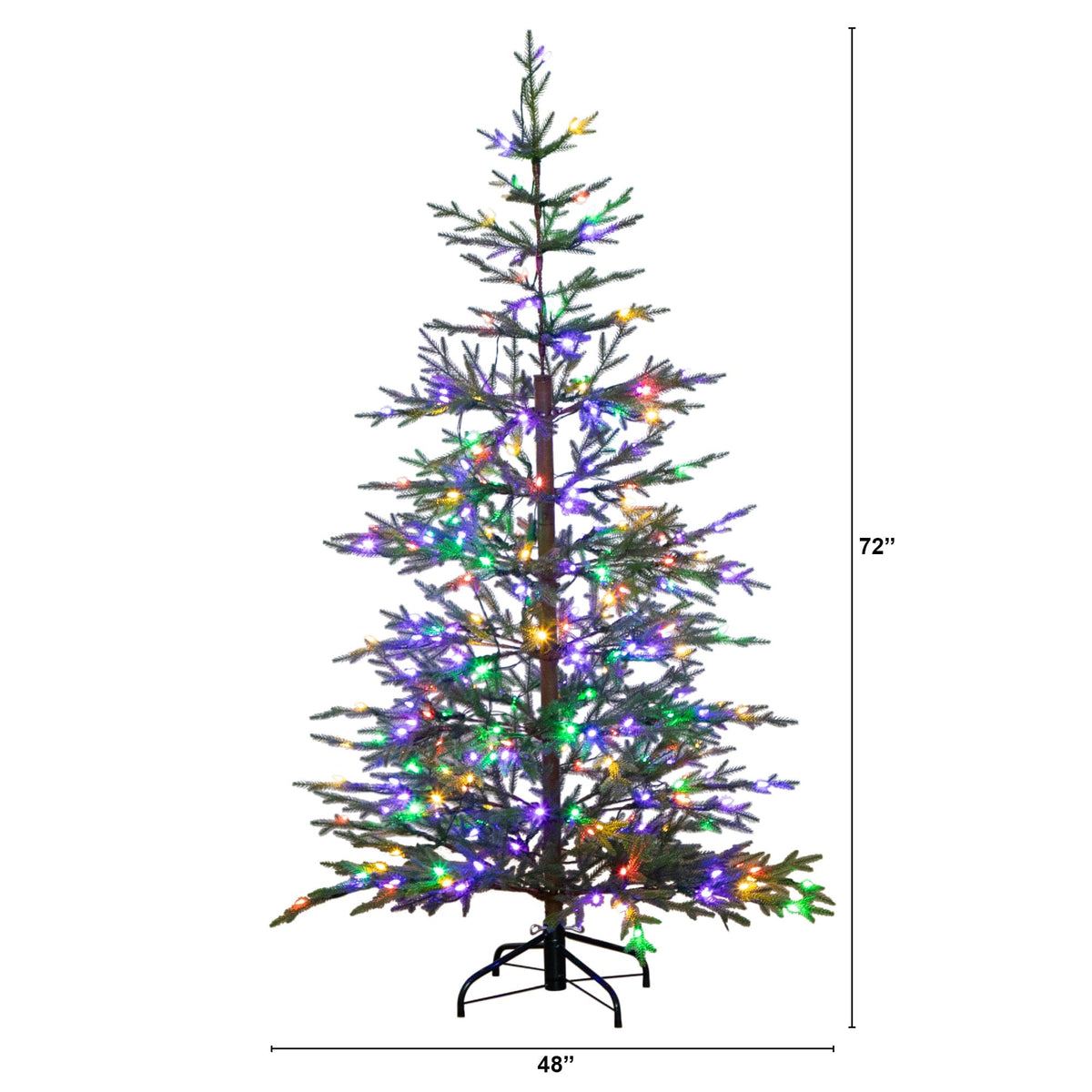6-Foot Airy Fir Artificial Christmas Tree with 230 Color-Changing Lights - View 9