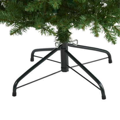 6-Foot Slim Pine Christmas Tree with 250 Clear LED Lights - View 4