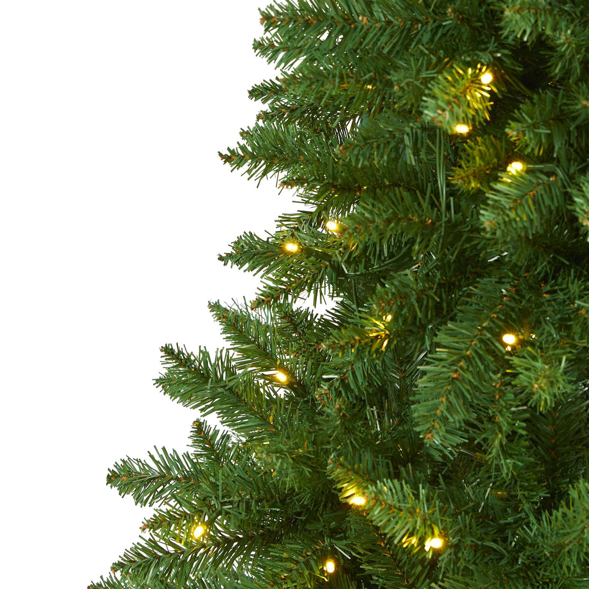 6-Foot Slim Pine Christmas Tree with 250 Clear LED Lights - View 3