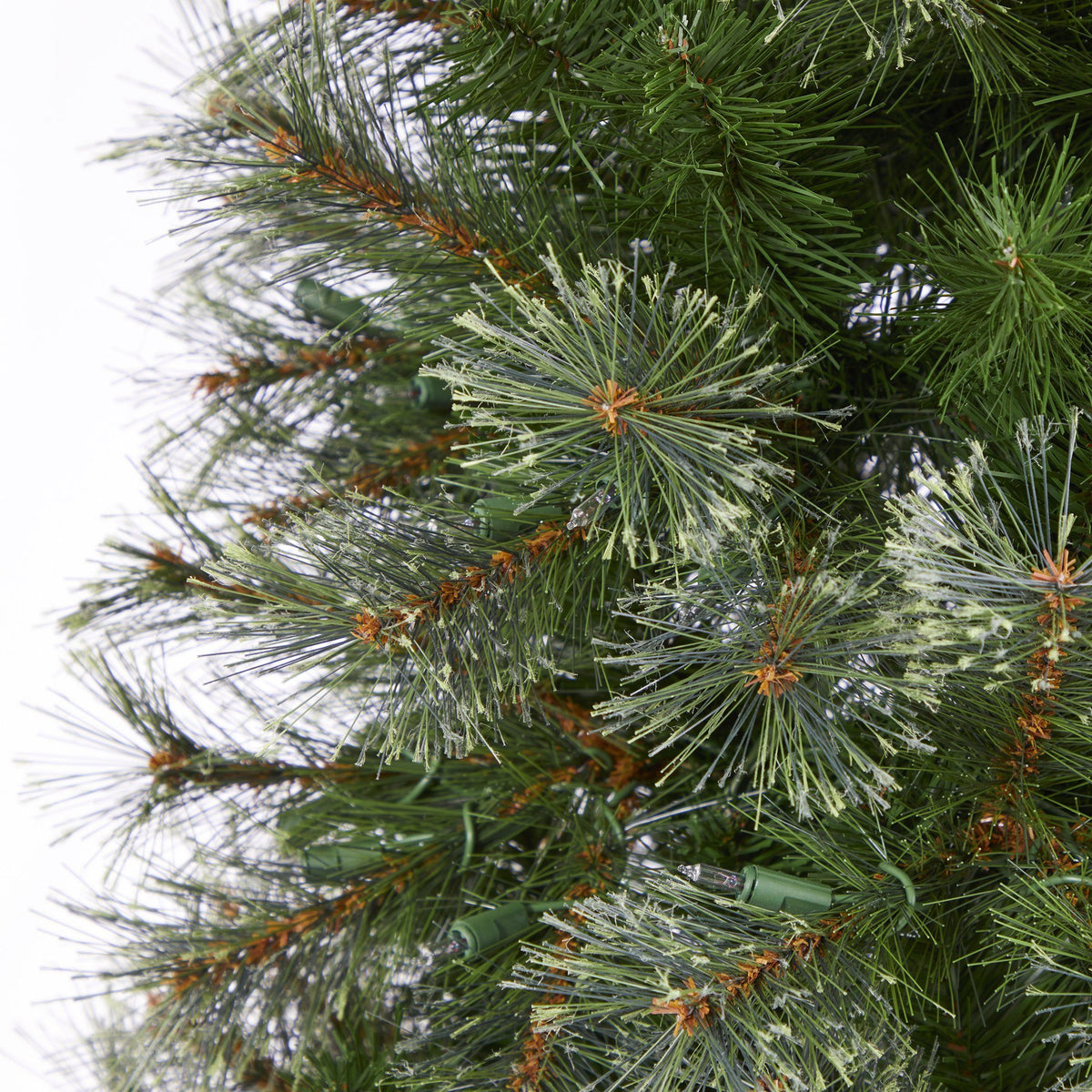 6.5-Foot Slim Evergreen Christmas Tree with 350 Warm White Lights - View 5