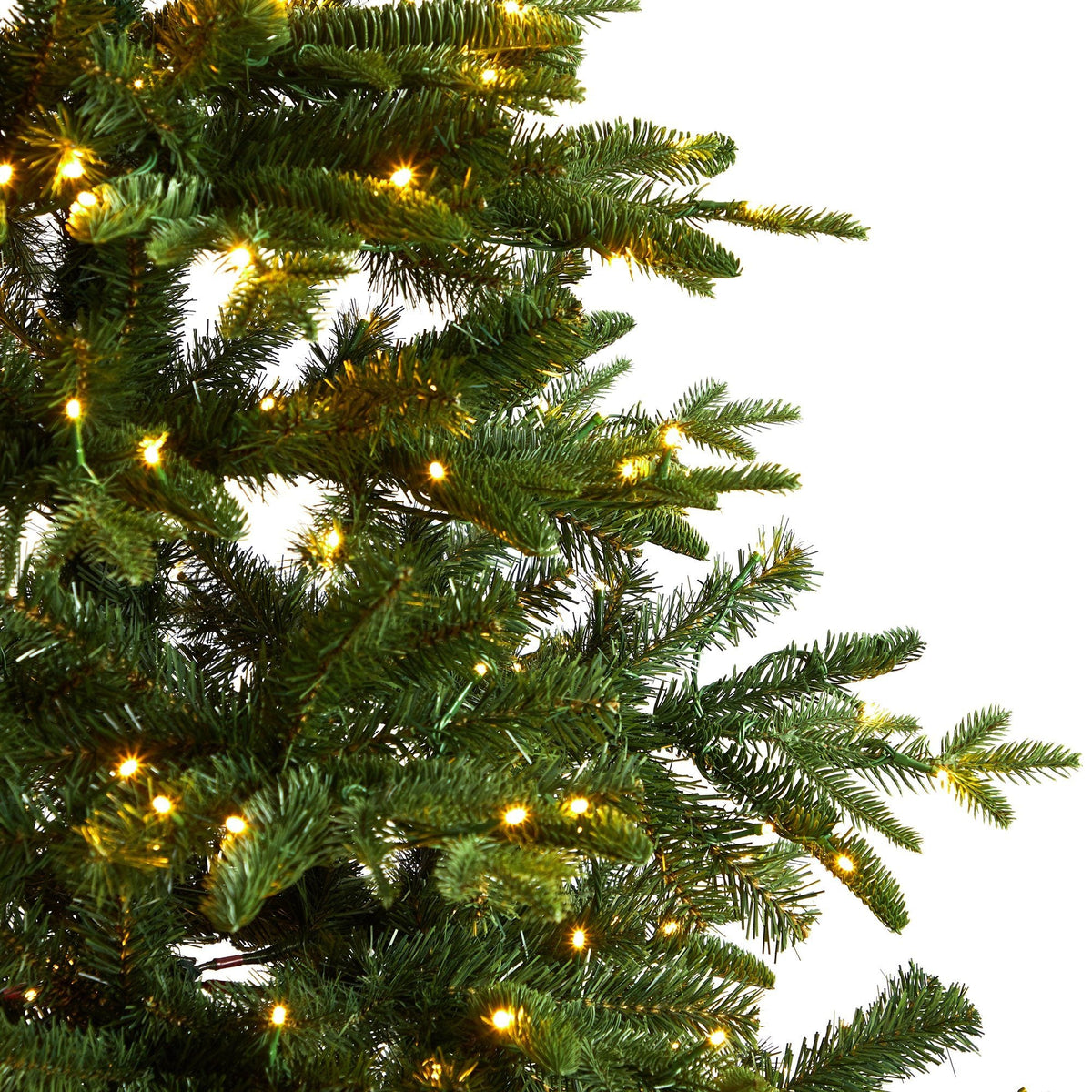7-Foot Full Spruce Christmas Tree with 650 Warm White LED Lights - View 4