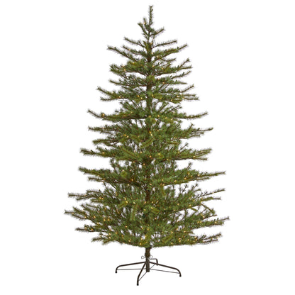 7-Foot Full Pine Christmas Tree with 450 Clear Lights - View 1