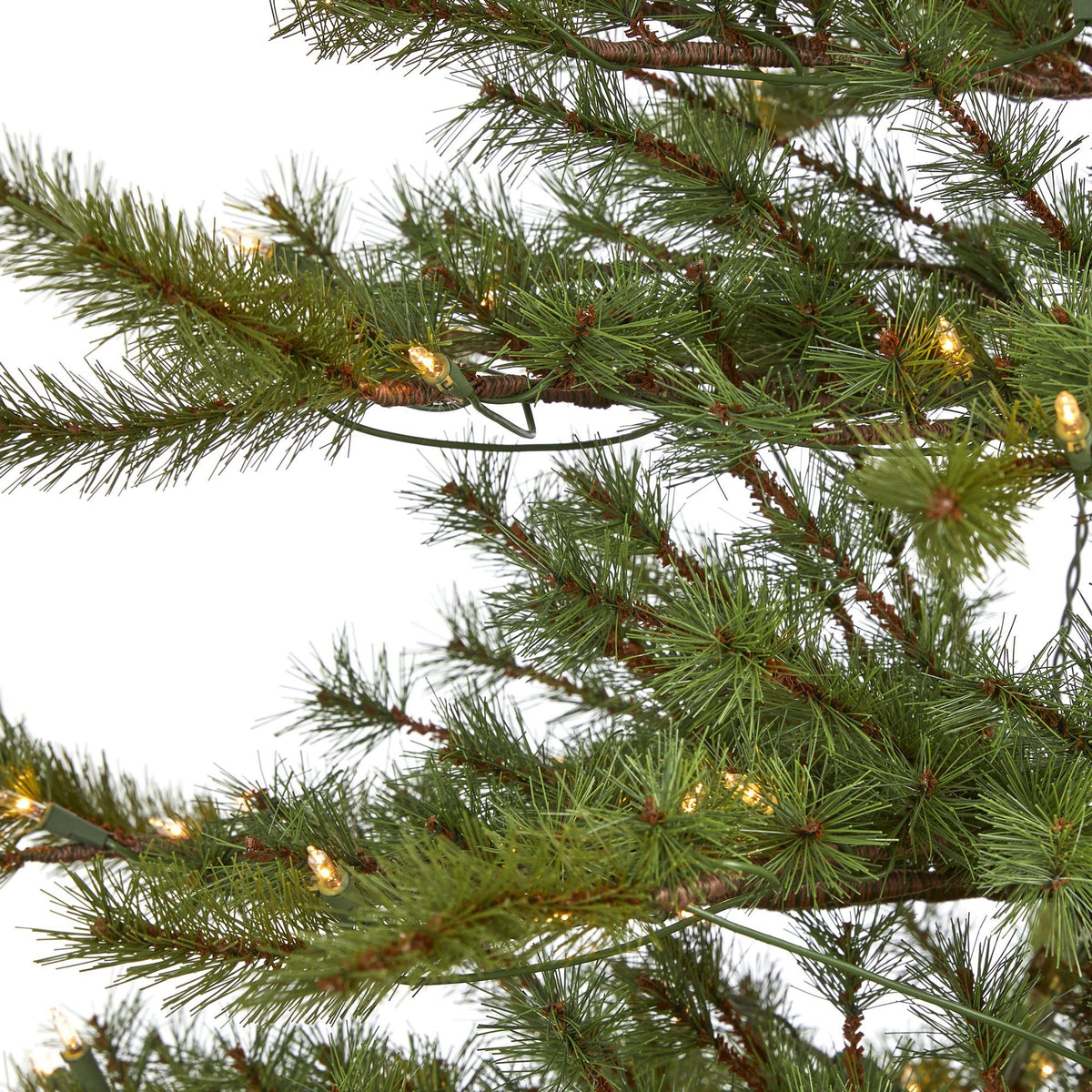 7-Foot Full Pine Christmas Tree with 450 Clear Lights - View 3