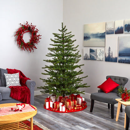 7-Foot Full Pine Christmas Tree with 450 Clear Lights - View 6