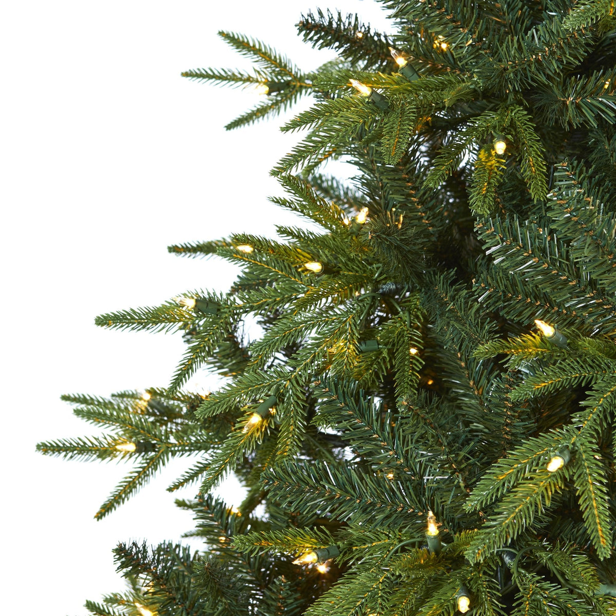 7.5-Foot Natural-Style Fir Christmas Tree with 600 Clear LED Lights - View 4