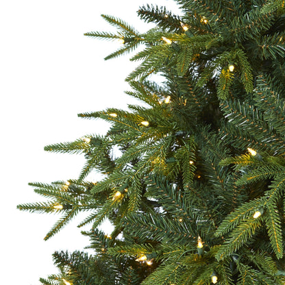 7.5-Foot Natural-Style Fir Christmas Tree with 600 Clear LED Lights - View 4