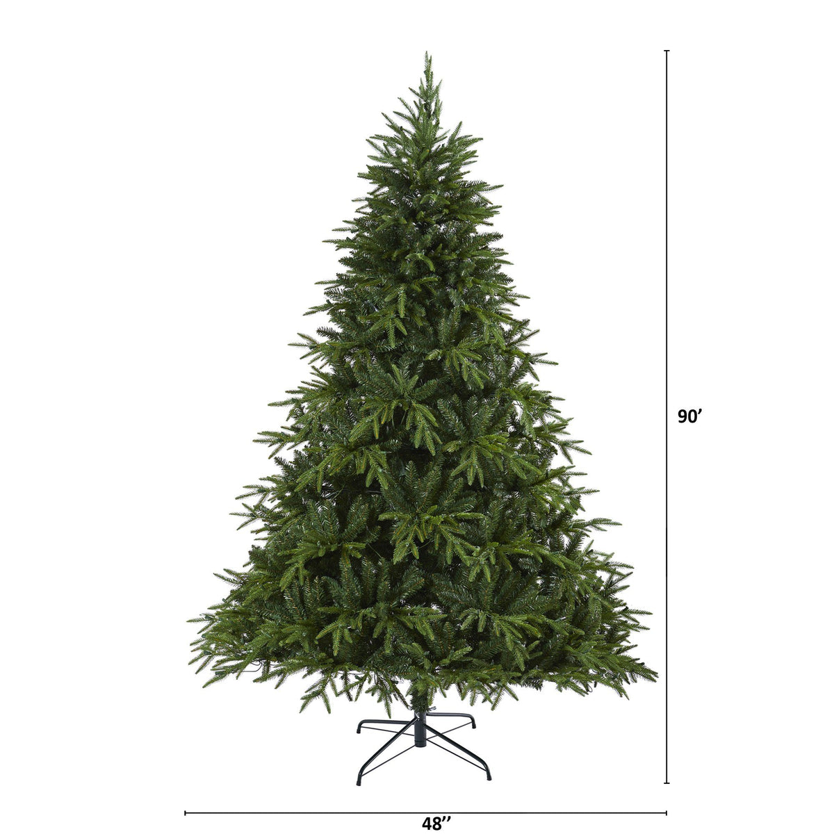 7.5-Foot Natural-Style Fir Christmas Tree with 600 Clear LED Lights - View 2