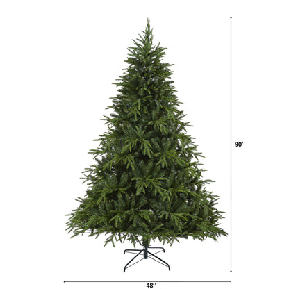 7.5-Foot Natural-Style Fir Christmas Tree with 600 Clear LED Lights - View 2