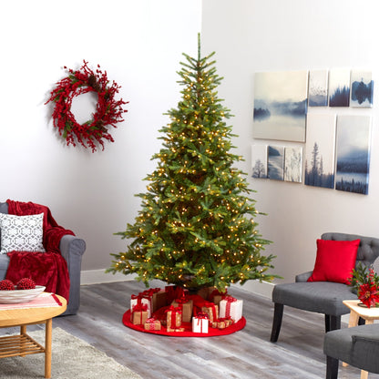 8-Foot Full Spruce Christmas Tree with 650 Clear Lights - View 6