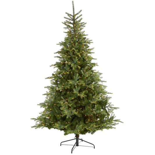 8-Foot Full Spruce Christmas Tree with 650 Clear Lights - View 1