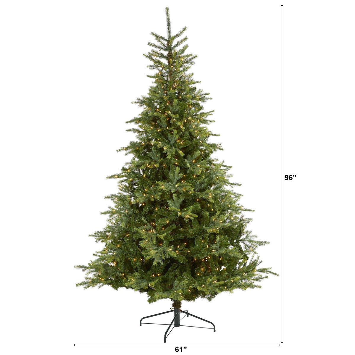 8-Foot Full Spruce Christmas Tree with 650 Clear Lights - View 2