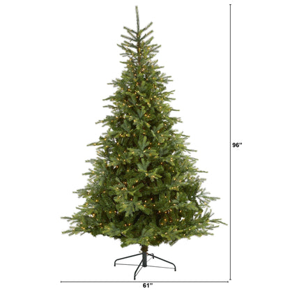 8-Foot Full Spruce Christmas Tree with 650 Clear Lights - View 2