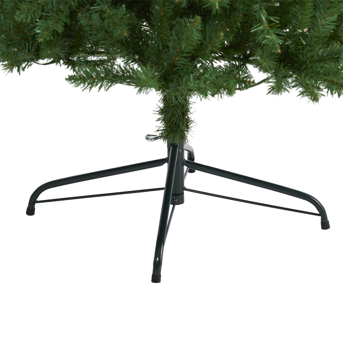 8-Foot Slim Pine Artificial Christmas Tree with 400 Clear LED Lights - View 5